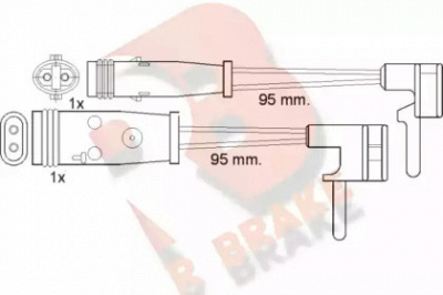 R BRAKE 610333rb -  Сигнализатор, износ тормозных колодок